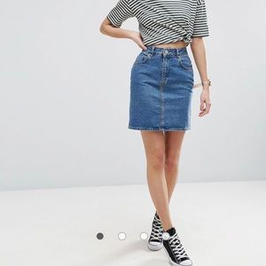 ASOS Denim Original High Waisted Skirt